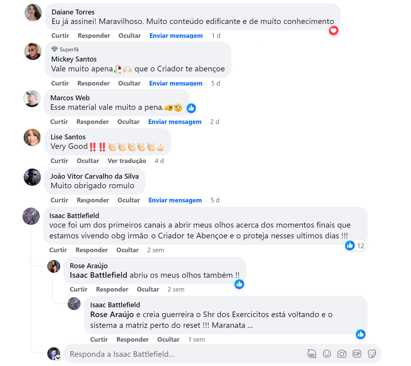 depoimentos